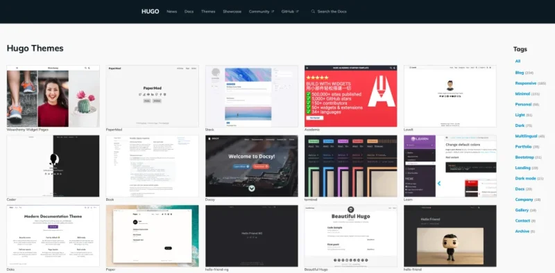 HUGO THEMES ページ