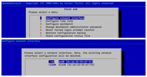 OMV7.xでネットワークインターフェイスのトラブル対処法(omv-firstaid)