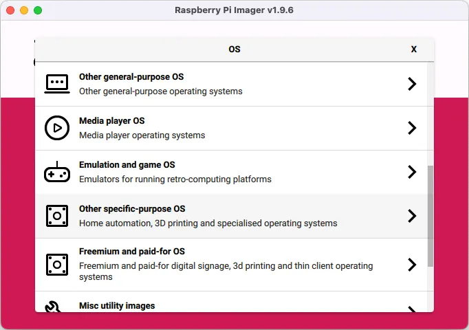 pi5 install os list 2 1