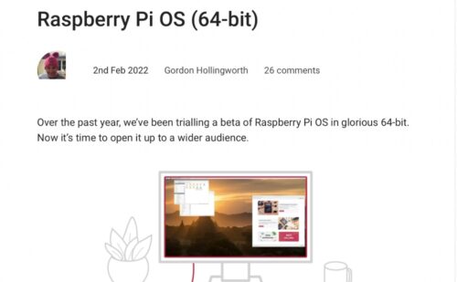 待望のRaspberry Pi OS 64bit版が正式にリリース
