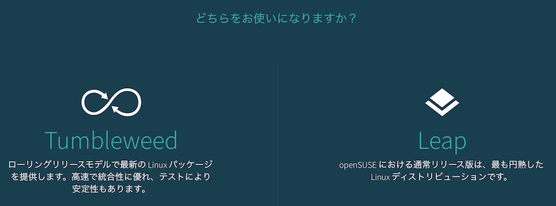 SUSE 2種類
